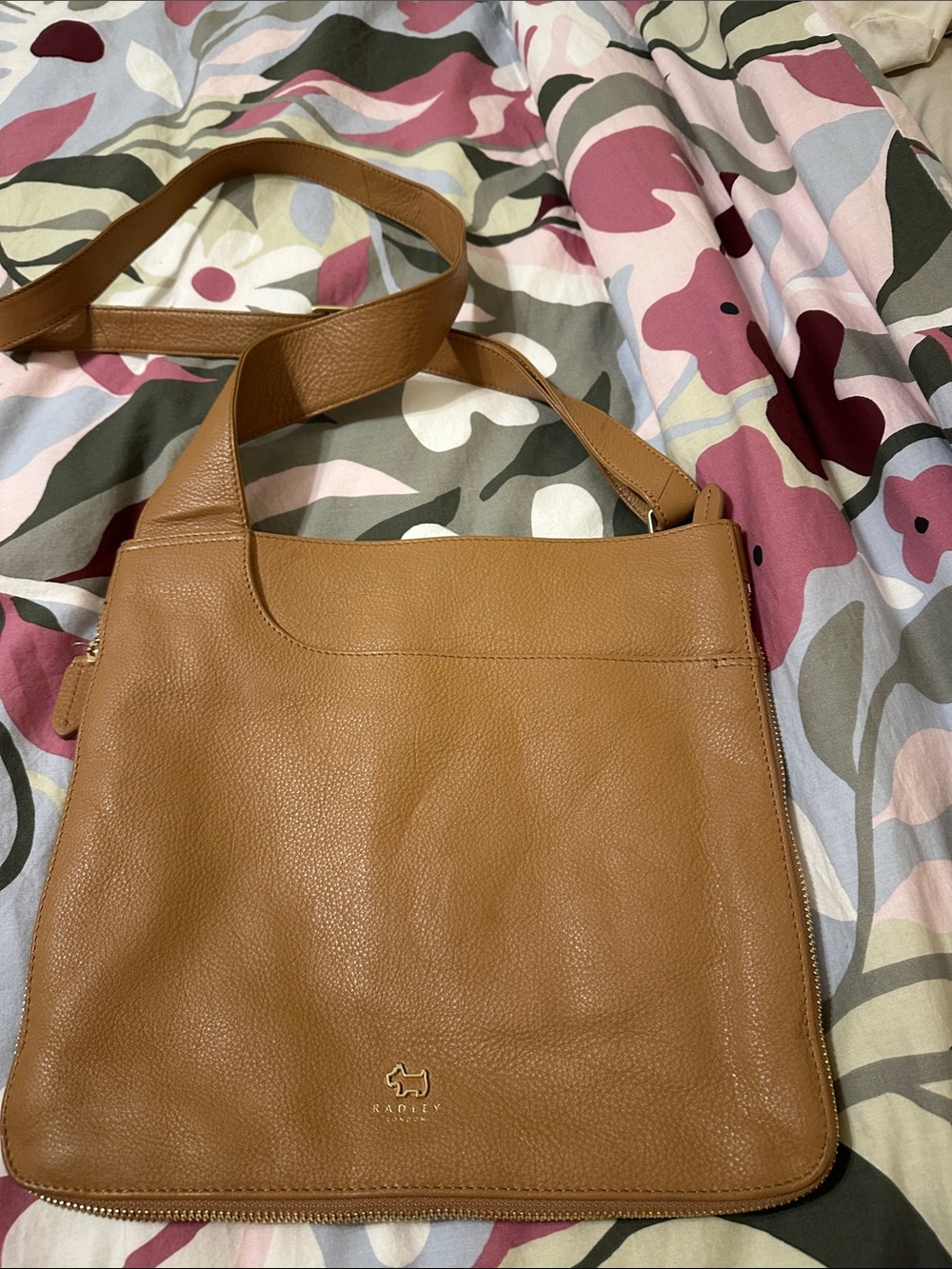 Radley London Tan Pebbled Leather Shoulder Bag